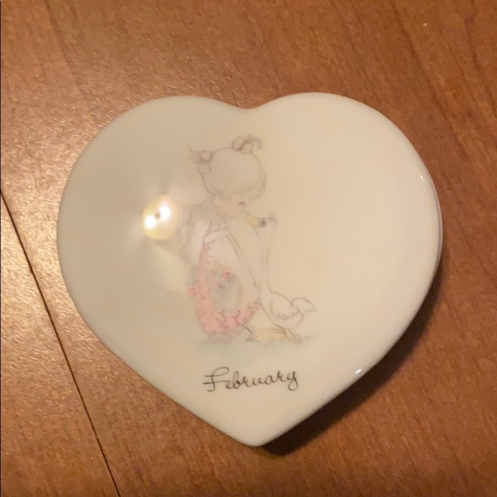 Precious Moments February Heart Shaped Box